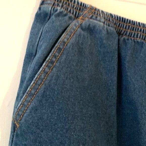 Kikit Womens Average Fit Elastic Waist Denim Jeans 100% Cotton Blue Size XL - Picture 7 of 14